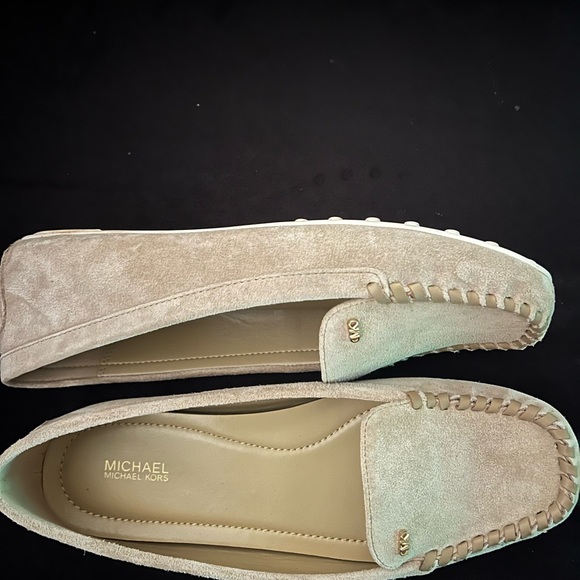 Michael Kors Light Tan Suede Loafers - Picture 1 of 3